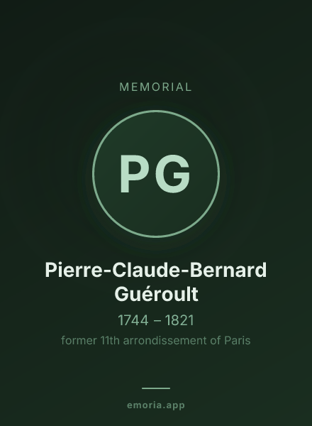 Memorial portrait of Pierre-Claude-Bernard Guéroult