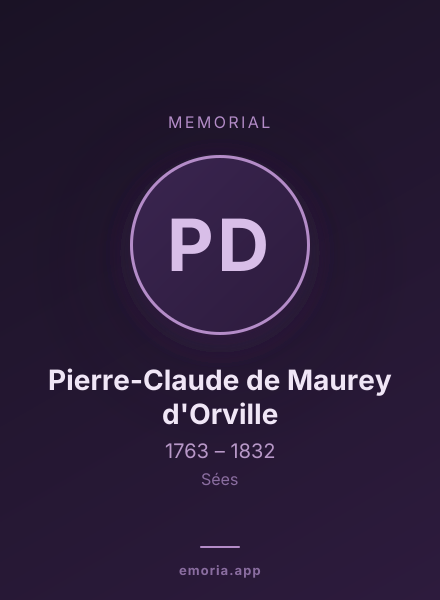 Memorial portrait of Pierre-Claude de Maurey d'Orville