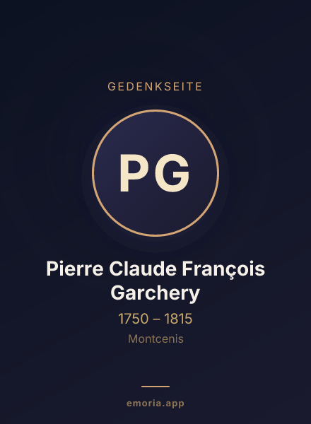 Gedenkportrait von Pierre Claude François Garchery