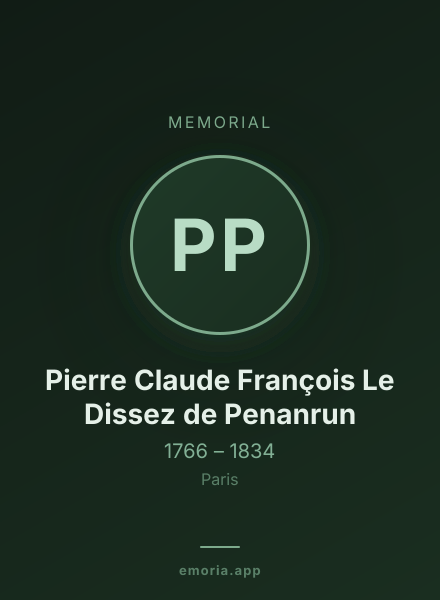 Memorial portrait of Pierre Claude François Le Dissez de Penanrun