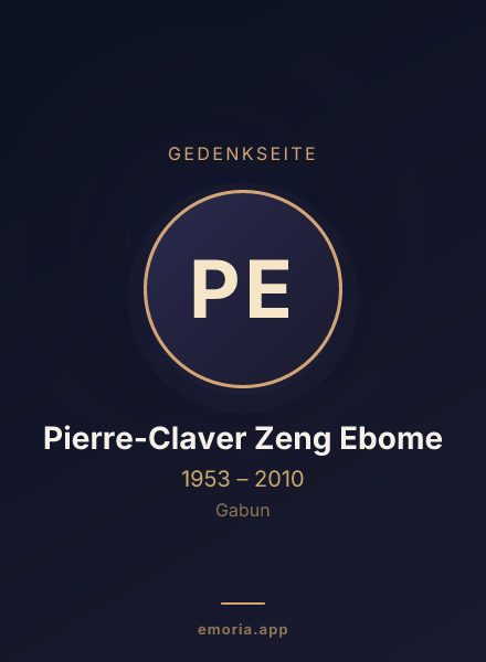 Gedenkportrait von Pierre-Claver Zeng Ebome