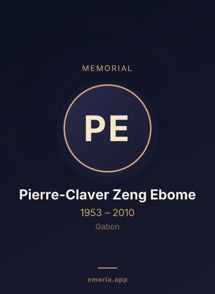 Memorial portrait of Pierre-Claver Zeng Ebome