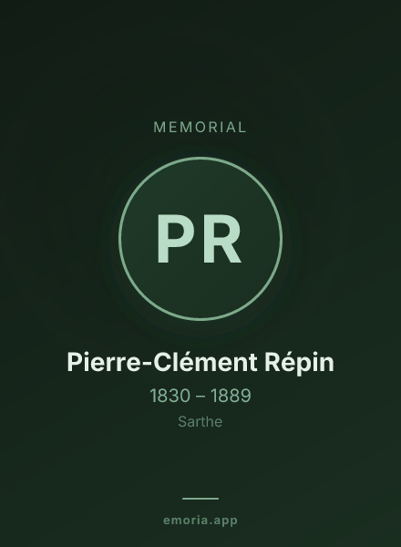 Memorial portrait of Pierre-Clément Répin