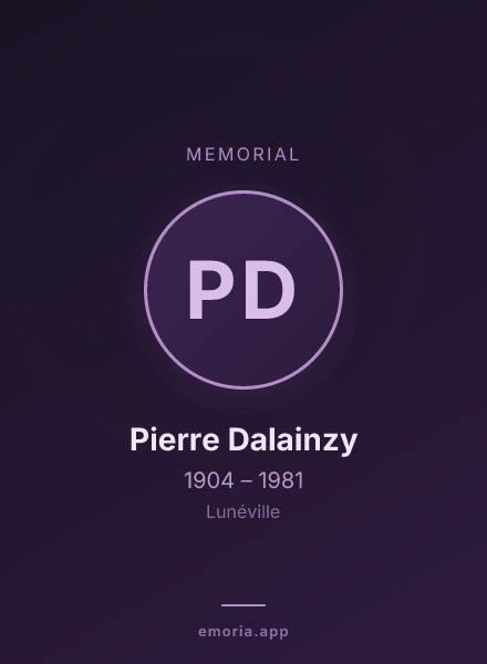 Memorial portrait of Pierre Dalainzy