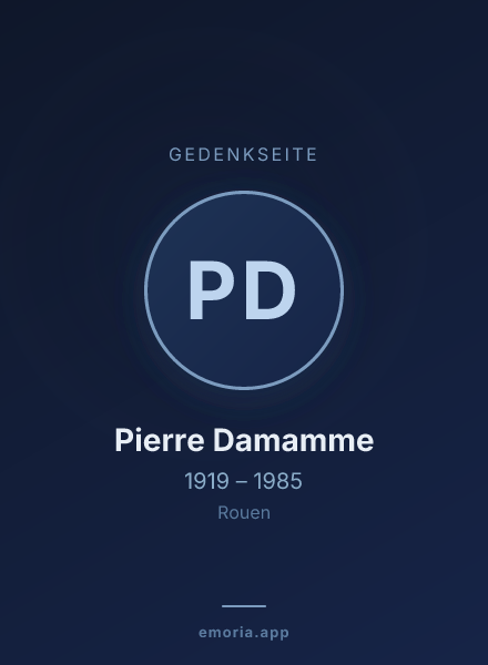 Gedenkportrait von Pierre Damamme