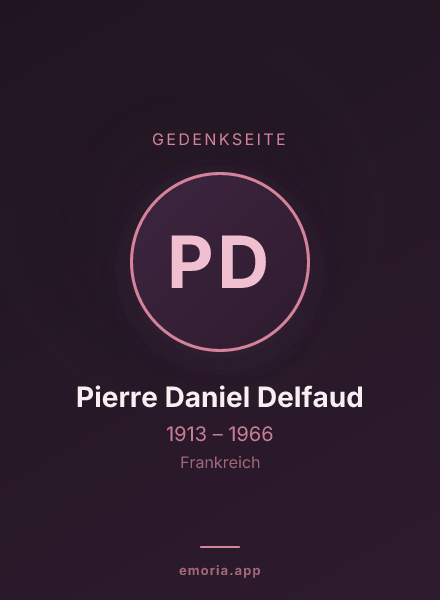 Gedenkportrait von Pierre Daniel Delfaud