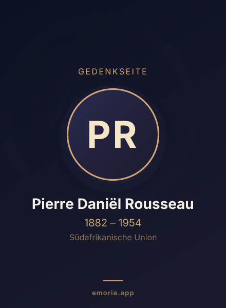 Gedenkportrait von Pierre Daniël Rousseau
