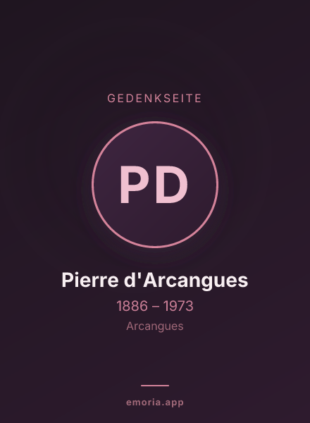 Gedenkportrait von Pierre d'Arcangues
