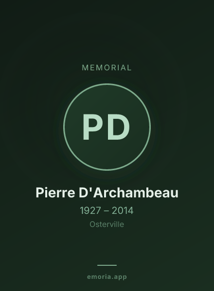 Memorial portrait of Pierre D'Archambeau