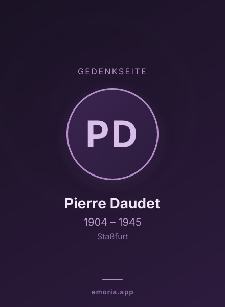 Gedenkportrait von Pierre Daudet