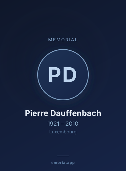 Memorial portrait of Pierre Dauffenbach