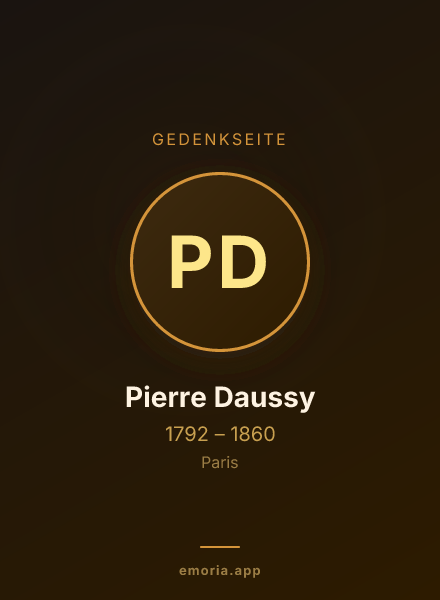 Gedenkportrait von Pierre Daussy
