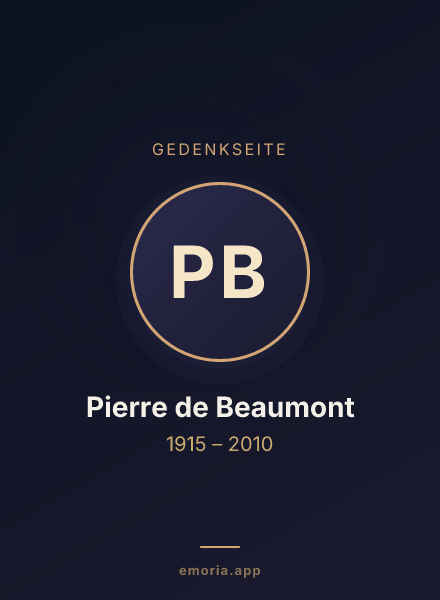 Gedenkportrait von Pierre de Beaumont