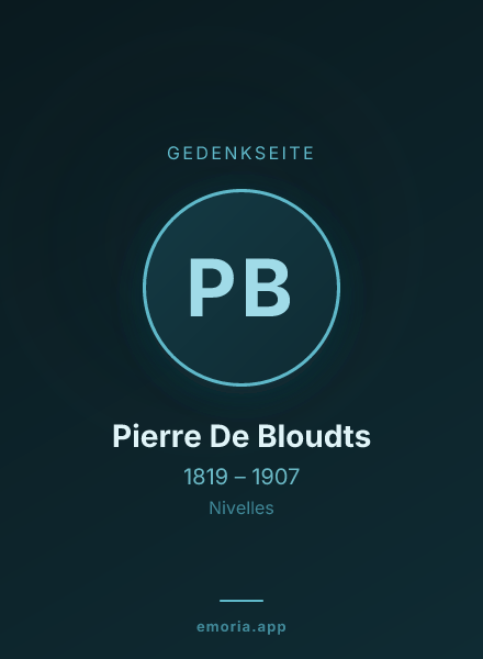Gedenkportrait von Pierre De Bloudts