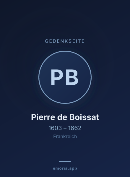 Gedenkportrait von Pierre de Boissat
