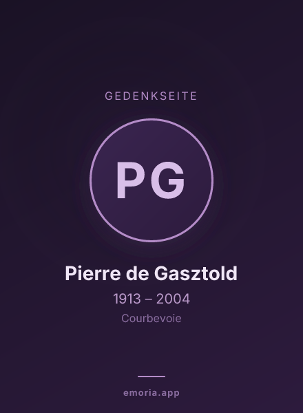 Gedenkportrait von Pierre de Gasztold
