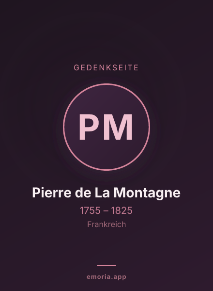Gedenkportrait von Pierre de La Montagne