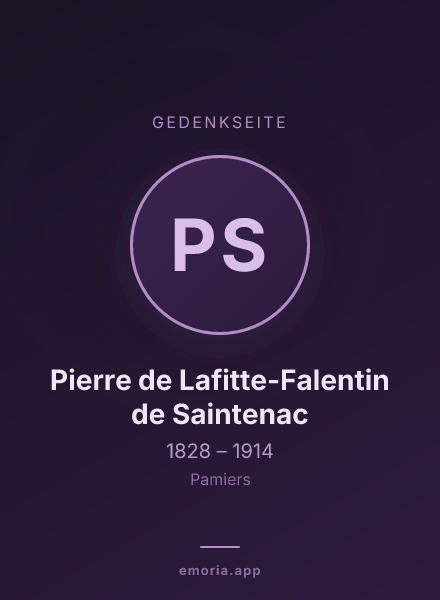Gedenkportrait von Pierre de Lafitte-Falentin de Saintenac