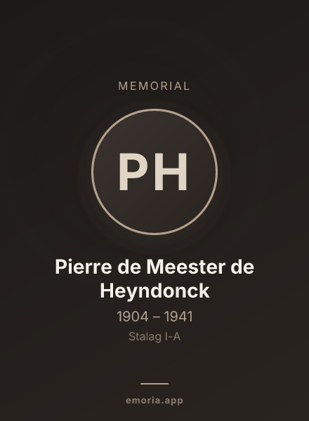 Memorial portrait of Pierre de Meester de Heyndonck