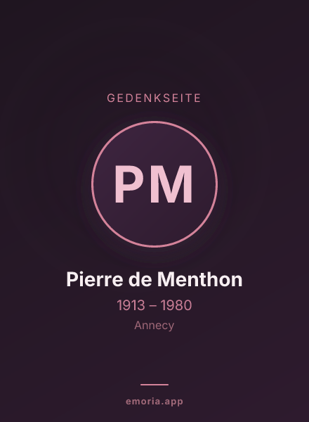 Gedenkportrait von Pierre de Menthon