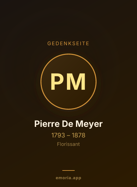 Gedenkportrait von Pierre De Meyer