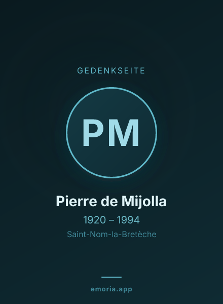 Gedenkportrait von Pierre de Mijolla