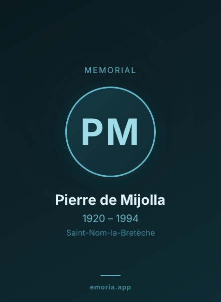 Memorial portrait of Pierre de Mijolla