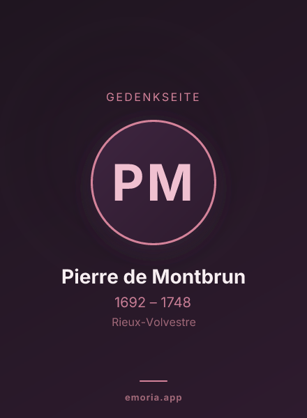 Gedenkportrait von Pierre de Montbrun