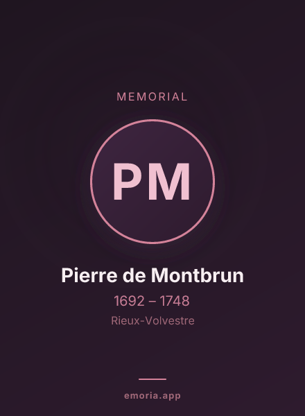 Memorial portrait of Pierre de Montbrun
