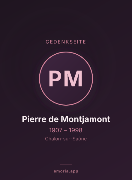 Gedenkportrait von Pierre de Montjamont