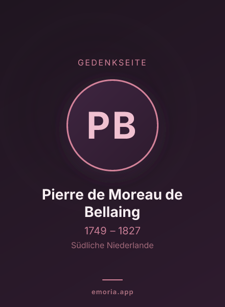 Gedenkportrait von Pierre de Moreau de Bellaing