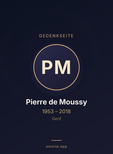 Gedenkportrait von Pierre de Moussy