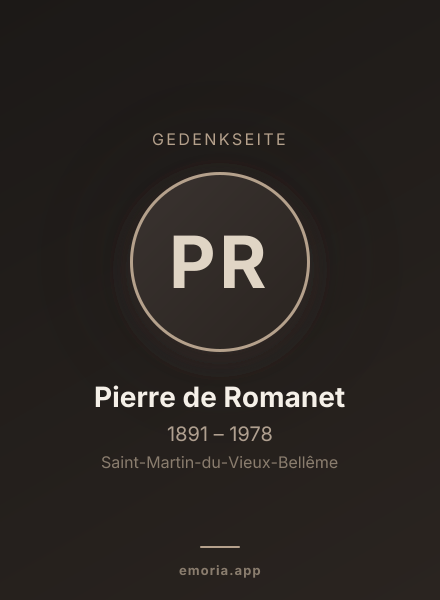 Gedenkportrait von Pierre de Romanet