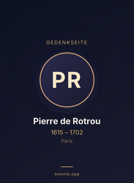 Gedenkportrait von Pierre de Rotrou