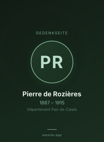Gedenkportrait von Pierre de Rozières