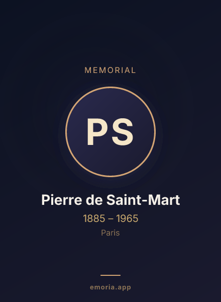 Memorial portrait of Pierre de Saint-Mart