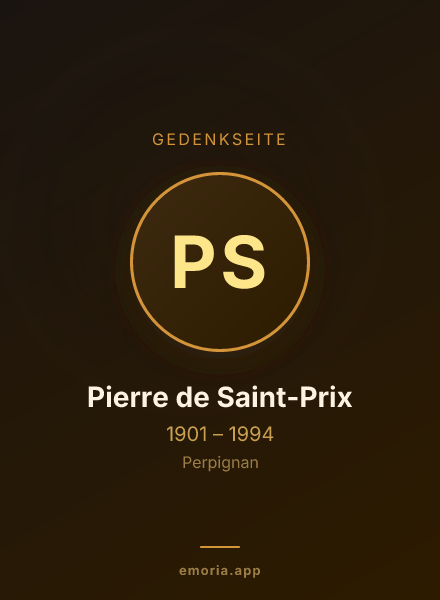 Gedenkportrait von Pierre de Saint-Prix