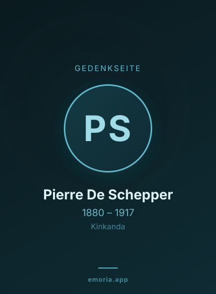 Gedenkportrait von Pierre De Schepper