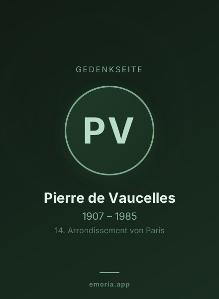 Gedenkportrait von Pierre de Vaucelles