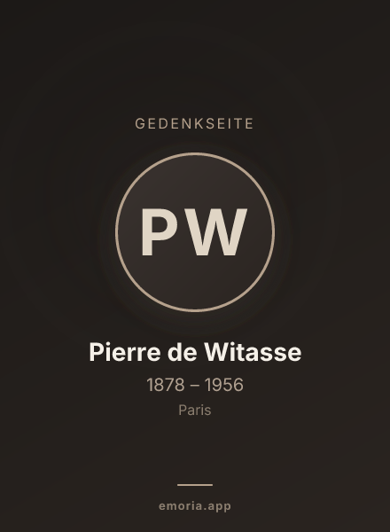Gedenkportrait von Pierre de Witasse