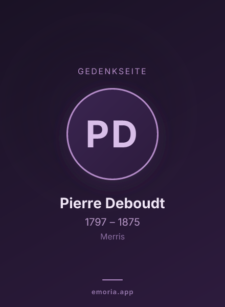Gedenkportrait von Pierre Deboudt
