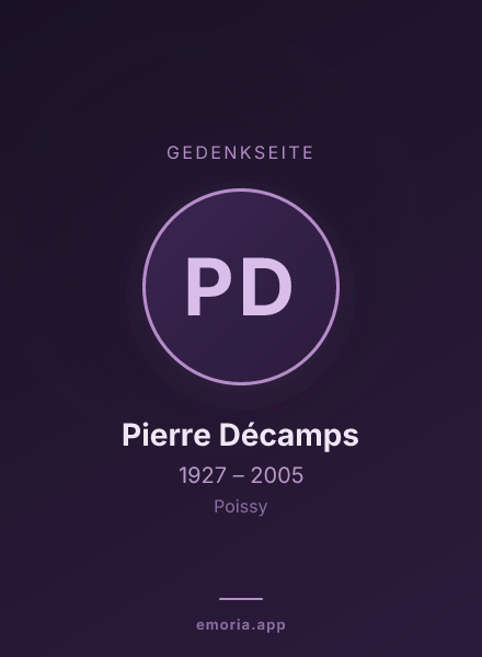 Gedenkportrait von Pierre Décamps
