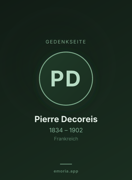 Gedenkportrait von Pierre Decoreis