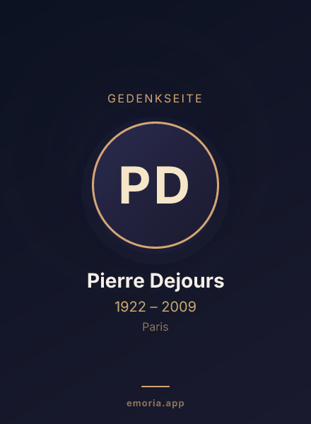 Gedenkportrait von Pierre Dejours