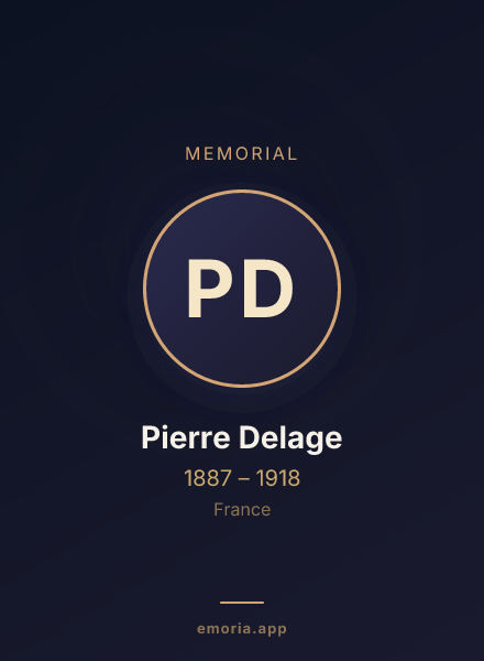 Memorial portrait of Pierre Delage