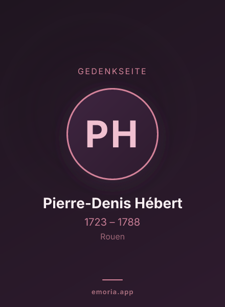 Gedenkportrait von Pierre-Denis Hébert