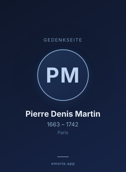 Gedenkportrait von Pierre Denis Martin