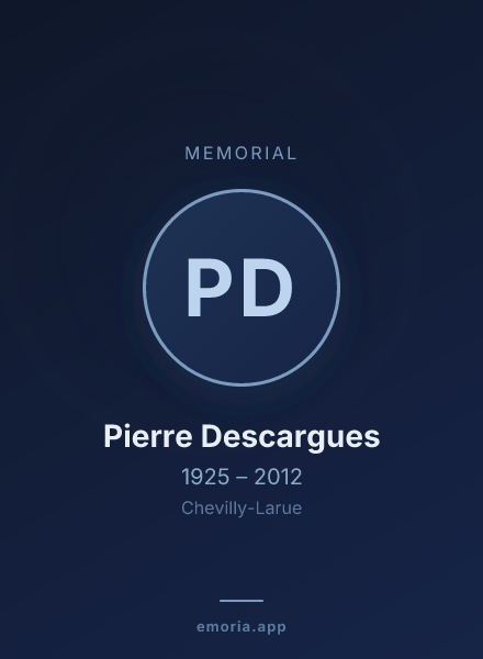 Memorial portrait of Pierre Descargues