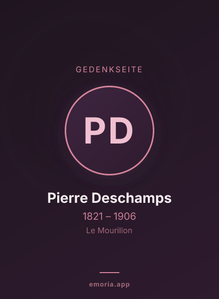 Gedenkportrait von Pierre Deschamps