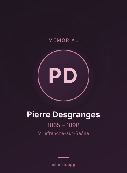 Memorial portrait of Pierre Desgranges